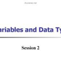 Lecture Elementary programming with C - Session 2: Variables and data types