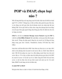 POP và IMAP, chọn loại nào ?