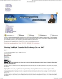 Hosting Multiple Domain On Exchange Server 2007