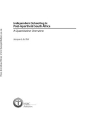 Independent Schooling in Post-Apartheid South Africa