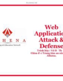 Bài giảng Web application attack & defense - Võ Đỗ Thắng