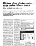 Khám phá phần mềm diệt virus Bkav 2010, công nghệ điện toán đám mây