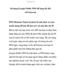 Sử dụng Google Public DNS để tăng tốc kết nối Internet- P1