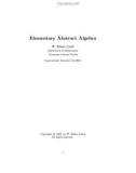 Elementary Abstract Algebra