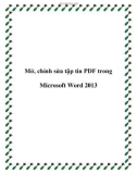 Mở, chỉnh sửa tập tin PDF trong Microsoft Word 2013