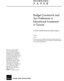 Budget constrains and son preference in educational investment in Taiwan