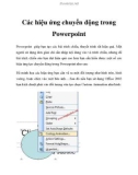 Các hiệu ứng chuyển động trong Powerpoint