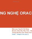 Bài giảng Công nghệ Oracle: Chương 1 - Nguyễn Việt Hưng