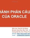 Bài giảng Công nghệ Oracle: Chương 2 - Nguyễn Việt Hưng