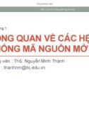 Bài giảng Mã nguồn mở: Chương 1 - ThS. Nguyễn Minh Thành