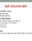 Bài giảng Mã nguồn mở: Chương 1