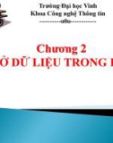 Bài giảng học phần Tin học ứng dụng - Chương 2: Cơ sở dữ liệu trong excel