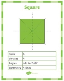 English for kids: Properties and Symmetry of 2D Shapes Posters