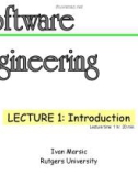 Lecture Software engineering: Lecture 1 - Ivan Marsic