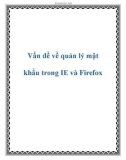 Vấn đề về quản lý mật khẩu trong IE và Firefox