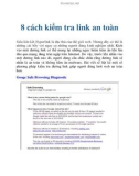 8 cách kiểm tra link để an toàn