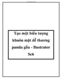 Tạo một biểu tượng khuôn mặt dễ thương panda gấu - Ilustrator Cs6