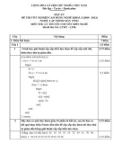 Đáp án đề thi tốt nghiệp cao đẳng nghề khóa 3 (2009-2012) - Nghề: Lập trình máy tính - Môn thi: Lý thuyết chuyên môn nghề - Mã đề thi: DA LTMT-LT06