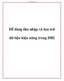 Dễ dàng thu nhập và lưu trữ dữ liệu hiệu năng trong DB2