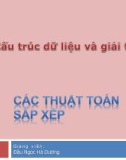 Bài giảng Cấu trúc dữliệu và giải thuật: Các thuật toán sắp xếp - Đậu Ngọc Hà Dương