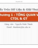 Bài giảng Cấu trúc dữ liệu và giải thuật: Chương 1 - GV. Nguyễn Minh Thành