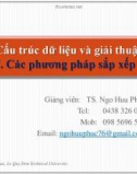 Bài giảng Cấu trúc dữ liệu và giải thuật – Bài 7: Các phương pháp sắp xếp khác