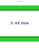 Bài giảng Ôn tập tốt nghiệp Lập trình hướng đối tượng - Chương 3: Kế thừa