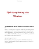 Định dạng ổ cứng trên Windows