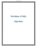 Nói thêm về SQL Injection