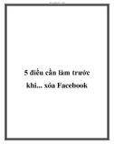 5 điều cần làm trước khi... xóa fac