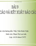 Báo cáo kết xuất dữ liệu