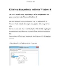 Kích hoạt bàn phím ảo mới của Windows 8