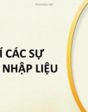 Bài giảng Xử lí các sự kiện nhập liệu