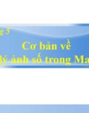 Bài giảng Maple - Lập trình tính toán: Chương 5 - Cơ bản về xử lý ảnh số trong Matlab