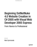 Beginning DotNetNuke 4.0 Website Creation in C# 2005 with Visual Web Developer 2005 Express phần 1