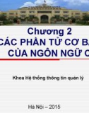 Bài giảng Cơ sở lập trình 1: Chương 2 - Lê Quý Tài