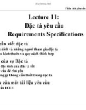 Lecture 11: Đặc tả yêu cầu Requirements Specifications