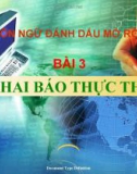 Ngôn ngữ đánh dấu mở rộng - Chương 3 Khai báo thực thể