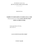 Luận án Tiến sĩ Khoa học Cây trồng: Nghiên cứu nhân giống cây đinh lăng lá nhỏ (Polyscias fruticosa (L.) Harms) bằng phương pháp nuôi cấy phôi vô tính