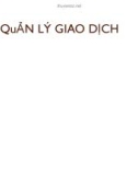 Bài giảng Cơ sở dữ liệu: Quản lý giao dịch - ThS. Nguyễn Ngọc Quỳnh Châu