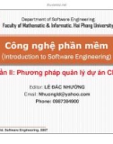 Bài giảng Công nghệ phần mềm - Chương 4: Quản lý dự án CNTT