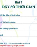 Thống kê kinh doanh: Dãy số thời gian