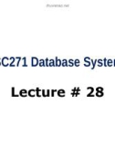 Lecture Database Systems - Lecture 28