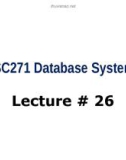 Lecture Database Systems - Lecture 26