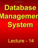 Lecture Database management systems: Lesson 14