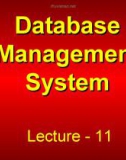 Lecture Database management systems: Lesson 11