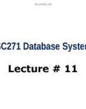 Lecture Database Systems - Lecture 11