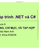 Bài giảng Lập trình NET và C#: Lecture 8 - TS Đào Nam Anh