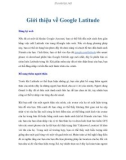 Giới thiệu về Google Latitude