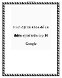 8 nơi đặt từ khóa để cải thiện vị trí trên top 10 Google